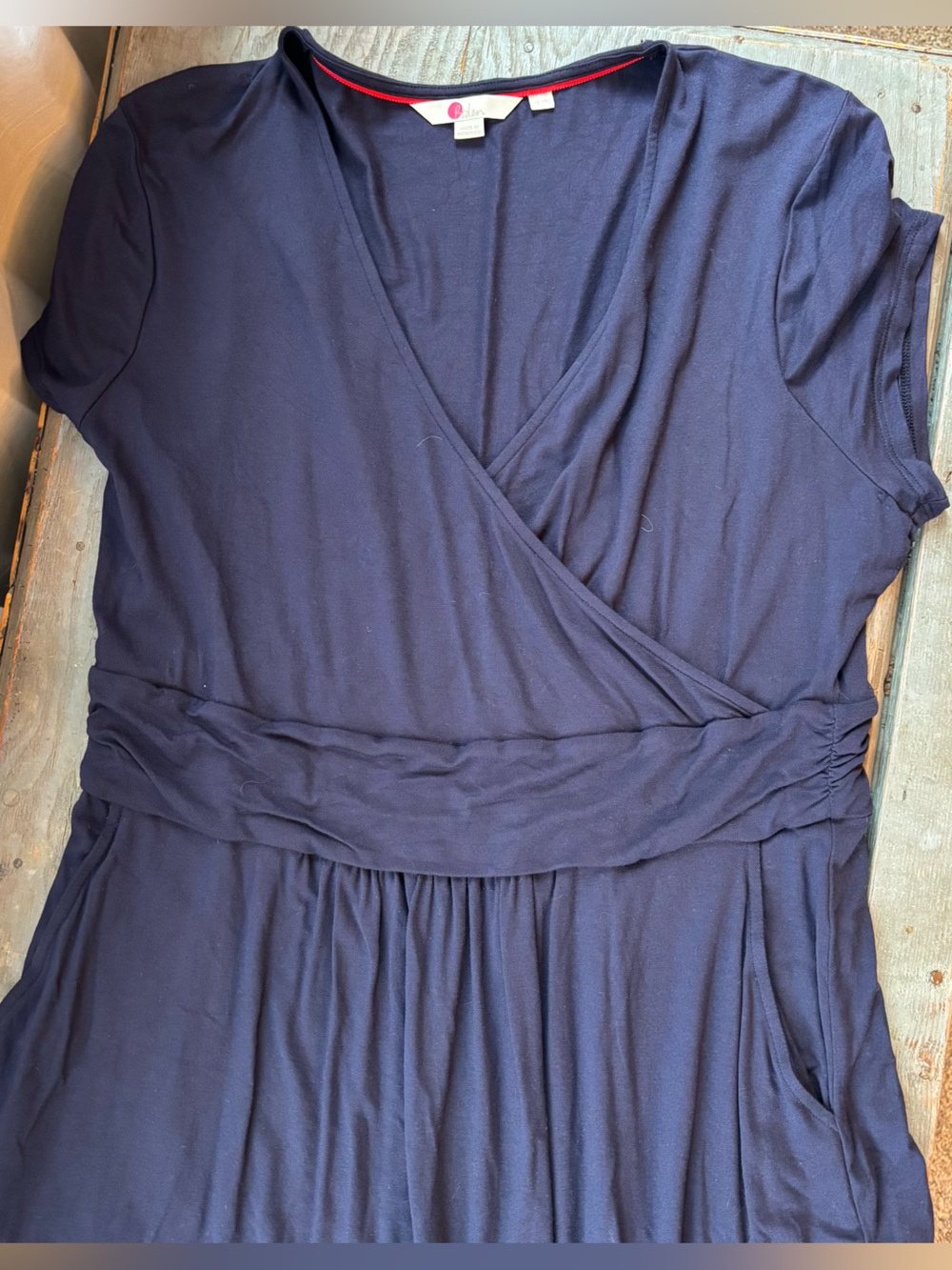 Boden Lola Jersey faux wrap dress | size 14L - Picture 4 of 7